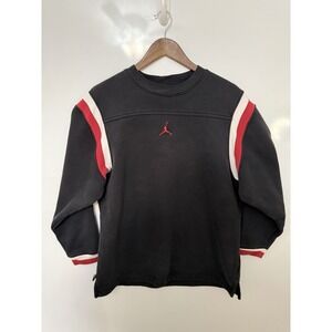 Vintage Air Jordan Sweatshirt Mens LARGE Black Basketball Performance Jumpman